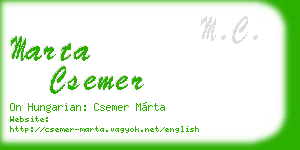 marta csemer business card